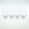 four 18oz stemless wine glasses