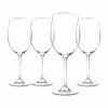 set of 4 19oz crystal stemmed wine glasses