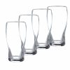 Four pack of tulip glasses for beer and beverages