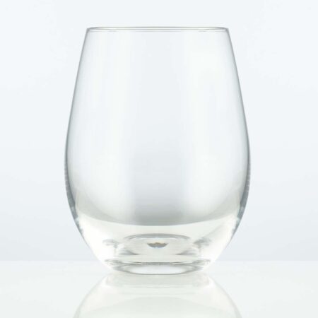 20oz brilliant stemless wine glass on a white background.