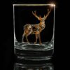 buck double old fashioned 11.75oz whiskey glass on a black background.