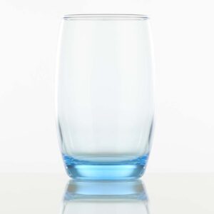blue Italian glass with heavy blue faded base on a white background.