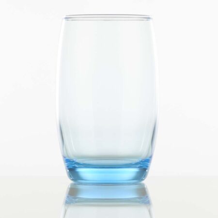 blue Italian glass with heavy blue faded base on a white background.