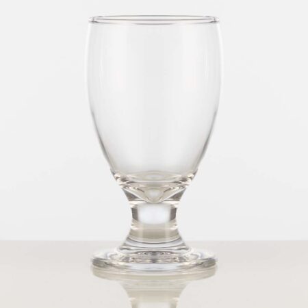 10oz glass goblet, perfect for juice, water, table top setting.