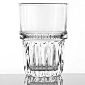 Stackable rocks glass that holds 11.5 oz beverages, shown on a white background.