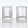 set of 2 double old fashioned glasses.