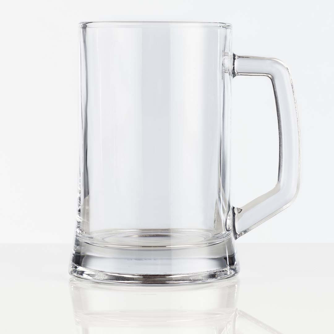 Classic German Glass Stein Beer Mug - 22 oz Capacity