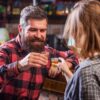 couple having a shot, cheers!