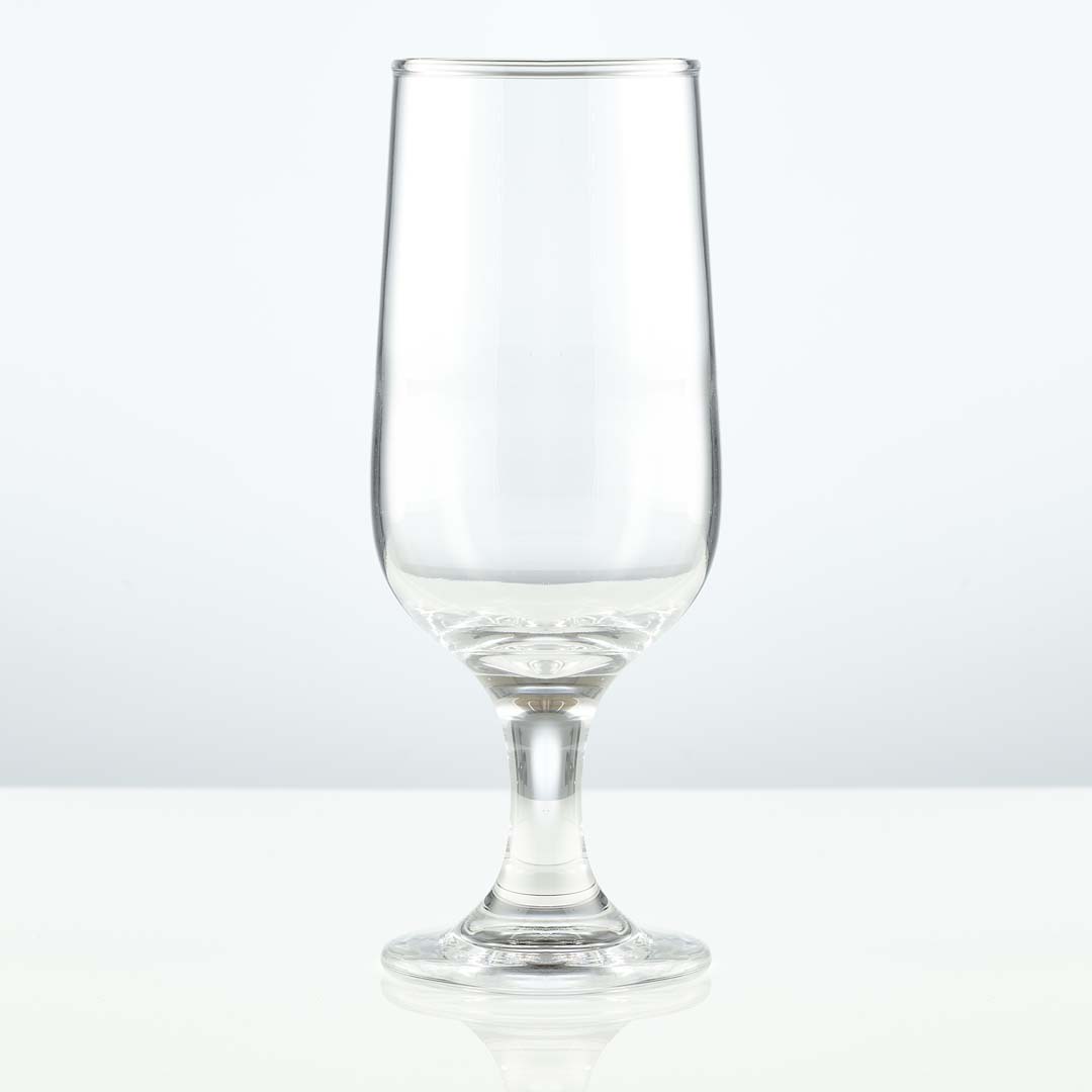 Footed Beer Glass 9 oz, Lead-Free & Dishwasher Safe