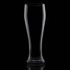24oz pilsner glass backlit on a black background so you can see the outline of the glass.