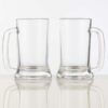 set of 2 16oz freezer safe glass beer mugs.