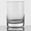 low hand cut double old fashioned glass on white background
