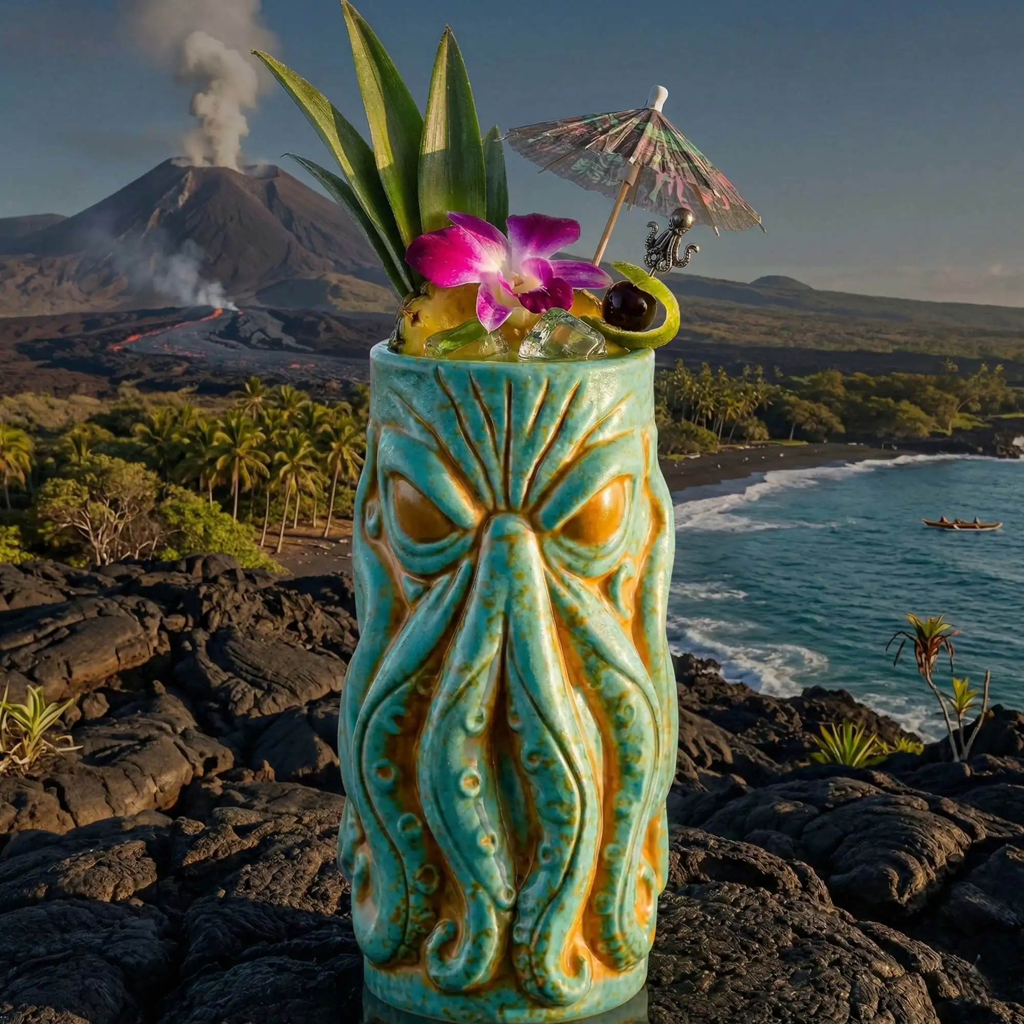 Kraken Tiki Mug - 18 oz Ceramic - Image 3